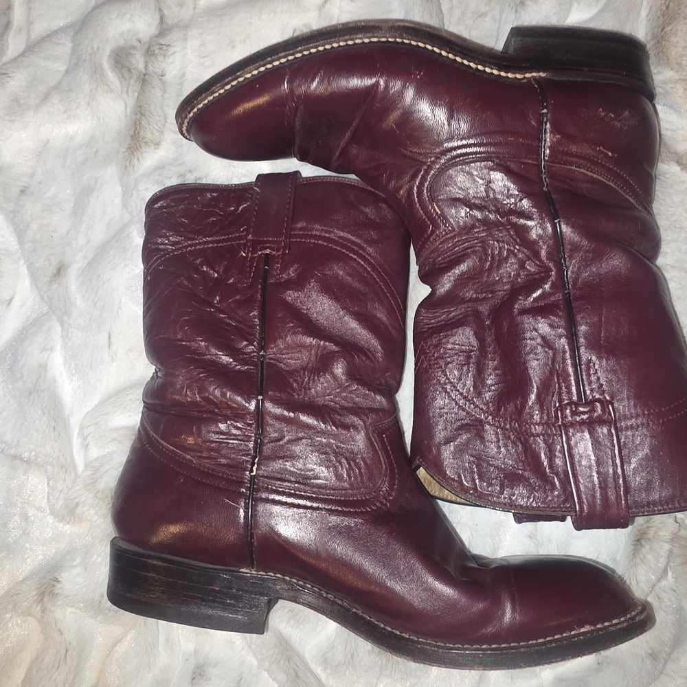 MEXICANA Rich Burgundy Cowboy Boots - Picture 4 of 8